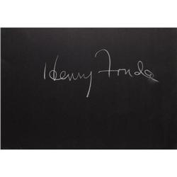 Henry Fonda Signed "What's My Line?" Card. A 26"