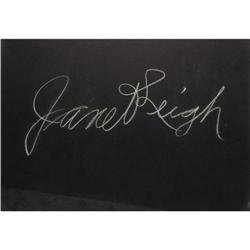 Janet Leigh Signed "What's My Line?" Card. A 26"