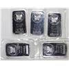 Image 1 : (5) 1 OZ  SILVER BARS