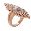 Image 1 : 4.72 ctw Morganite & Diamond Ring 18K Rose Gold - REF-360N2F