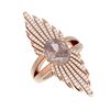 Image 3 : 4.72 ctw Morganite & Diamond Ring 18K Rose Gold - REF-360N2F