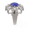 Image 2 : 6.16 ctw Sapphire & Diamond Ring 18K White Gold - REF-254W5H