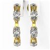 Image 2 : 3.5 Ctw Marquise Cut Diamond Designer Earrings 18K Yellow Gold - REF-429F8M