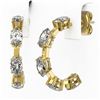Image 3 : 3.5 Ctw Marquise Cut Diamond Designer Earrings 18K Yellow Gold - REF-429F8M