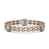 Image 1 : 13.76 ctw Opal & Diamond Bracelet 14K Rose Gold - REF-255G6W