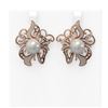 Image 1 : 1.52 ctw Diamond & Pearl Earrings 18K Rose Gold - REF-217H8R