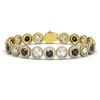 Image 1 : 15.47 ctw Black & Diamond Micro Pave Bracelet 18K Yellow Gold - REF-1171X4A
