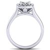 Image 3 : 1.01 ctw Certified VS/SI Diamond Solitaire Halo Ring 14k White Gold - REF-182H9R