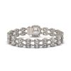Image 2 : 13.82 ctw Cushion Cut & Oval Diamond Bracelet 18K White Gold - REF-1648A8N