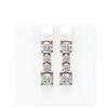 Image 1 : 4.46 ctw Cushion Diamond Earrings 18K Rose Gold - REF-892G4W