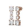 Image 2 : 4.46 ctw Cushion Diamond Earrings 18K Rose Gold - REF-892G4W