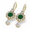 Image 3 : 9.31 ctw Emerald & Diamond Earrings 18K Yellow Gold - REF-890N9F