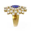 Image 2 : 6.12 ctw Sapphire & Diamond Ring 18K Yellow Gold - REF-281M3G
