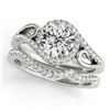 Image 1 : 1.45 ctw Certified VS/SI Diamond 2pc Set Solitaire Halo 14k White Gold - REF-283W8H