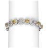 Image 1 : 20.7 ctw Canary Citrine & Diamond Bracelet 18K White Gold - REF-708K2Y