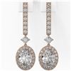 Image 2 : 2.4 ctw Oval Cut Diamond Designer Earrings 18K Rose Gold - REF-292A3N
