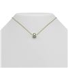 Image 1 : 0.50 ctw Intense Blue Diamond Necklace 18K Yellow Gold - REF-80N2F