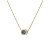 Image 3 : 0.50 ctw Intense Blue Diamond Necklace 18K Yellow Gold - REF-80N2F