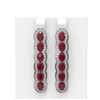 Image 1 : 9.85 ctw Ruby & Diamond Earrings 18K White Gold - REF-236X9A