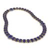 Image 2 : 66.67 ctw Sapphire & Diamond Necklace 14K Yellow Gold - REF-718A2N
