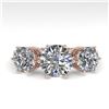 Image 1 : 2 ctw Past Present Future VS/SI Diamond Ring 18k Rose Gold - REF-435K2Y