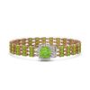 Image 1 : 29.26 ctw Peridot & Diamond Bracelet 14K Rose Gold - REF-281Y8X
