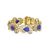 Image 3 : 32.35 ctw Sapphire & Diamond Bracelet 18K Yellow Gold - REF-872A8N