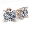 Image 1 : 1.50 ctw VS/SI Diamond Stud Designer Earrings 14k Rose Gold - REF-198Y9X