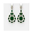 Image 1 : 25.7 ctw Emerald & Diamond Earrings 18K Yellow Gold - REF-672M8G
