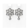 Image 1 : 4.09 ctw Diamond Earrings 18K White Gold - REF-471F2M