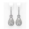Image 1 : 3.99 ctw Oval Diamond Earrings 18K White Gold - REF-774X2A