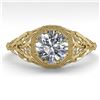 Image 1 : 1.01 ctw VS/SI Diamond Engagment Ring Art Deco 18k Yellow Gold - REF-302F2M