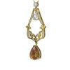 Image 3 : 12.4 ctw Canary Citrine & Diamond Necklace 18K Yellow Gold - REF-735F5M