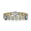 Image 1 : 24.44 ctw Aquamarine & Diamond Bracelet 14K Yellow Gold - REF-275M3G