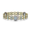 Image 2 : 24.44 ctw Aquamarine & Diamond Bracelet 14K Yellow Gold - REF-275M3G