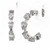 Image 3 : 4.2 ctw Mix Cut Diamonds Designer Earrings 18K White Gold - REF-715F5M