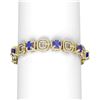 Image 1 : 26.1 ctw Sapphire & Diamond Bracelet 18K Yellow Gold - REF-764N5F