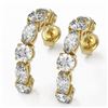 Image 1 : 3.64 ctw Diamond Designer Earrings 18K Yellow Gold - REF-382X2A