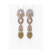Image 1 : 7.88 ctw Canary Citrine & Diamond Earrings 18K Rose Gold - REF-467R3K