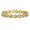 Image 1 : 15.91 ctw Fancy Citrine & Diamond Micro Pave Halo Bracelet 10k Yellow Gold - REF-318A2N