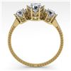 Image 3 : 1 ctw Past Present Future Certified VS/SI Diamond Ring 18k Yellow Gold - REF-129R9K