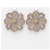 Image 1 : 9 ctw Diamond & Pearl Earrings 18K Rose Gold - REF-801X8A