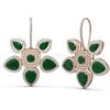 Image 2 : 31.28 ctw Emerald Diamond Earrings 18K Rose Gold - REF-687K3Y