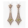 Image 1 : 3.4 ctw Fancy Yellow Diamond Earrings 18K Rose Gold - REF-352R9K