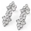 Image 1 : 4 ctw Emerald Cut Diamond Designer Earrings 18K White Gold - REF-559W3H