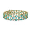Image 1 : 16.06 ctw Swiss Topaz & Diamond Row Bracelet 10K Yellow Gold - REF-209Y3X