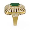 Image 2 : 8.52 ctw Emerald & Diamond Ring 18K Yellow Gold - REF-384G4W