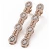 Image 1 : 3.75 ctw Oval Cut Diamond Designer Earrings 18K Rose Gold - REF-477H3R