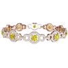 Image 3 : 12 ctw SI/I Fancy Yellow Diamond Bracelet 18K Rose Gold - REF-930F2M