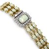 Image 3 : 20.67 ctw Opal & Diamond Bracelet 14K Yellow Gold - REF-472Y8X